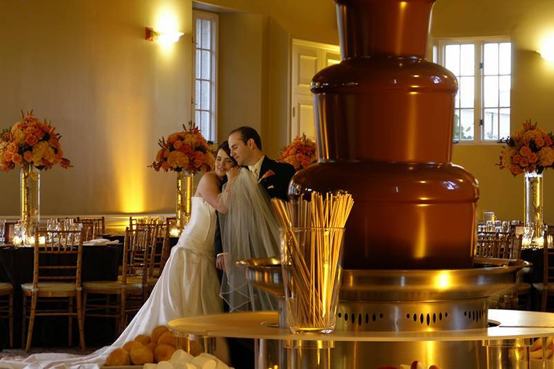 Шоколадный фонтан на свадьбу: видео и фото вариантов