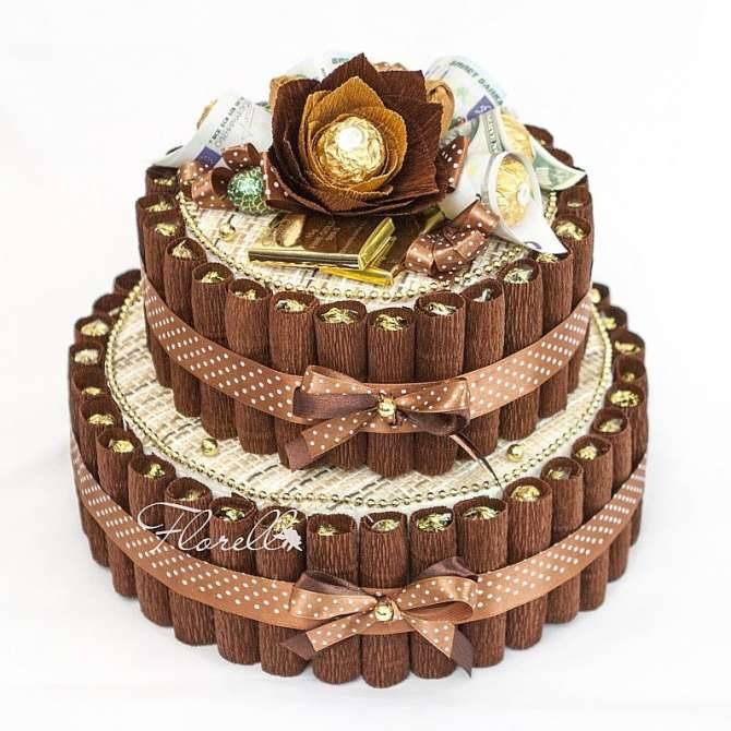 Торт из шоколадок — как сделать торт из шоколадок? украшение торта конфетами и шоколадками