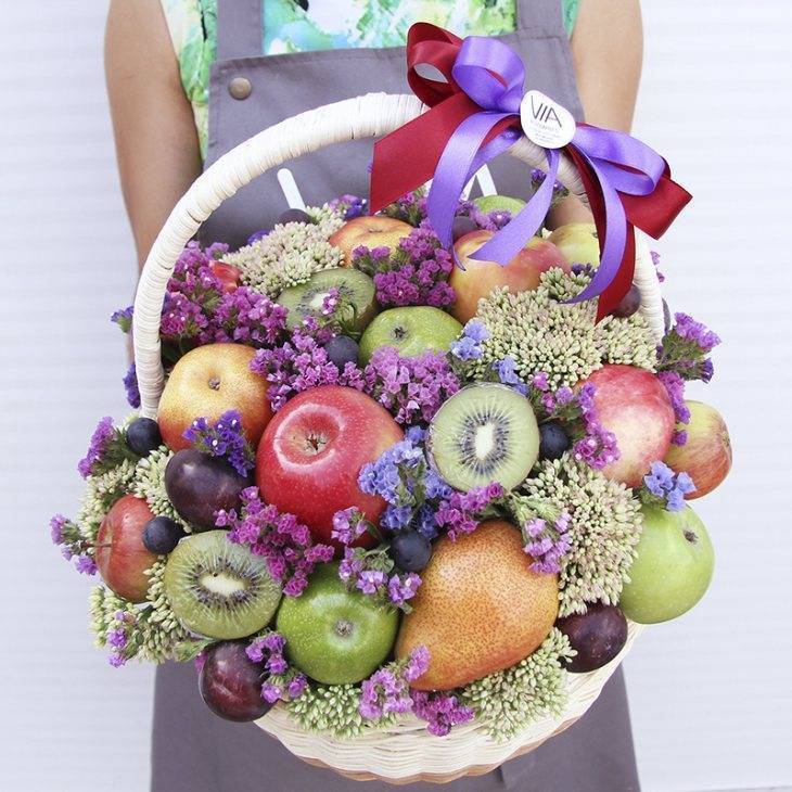 Как сделать букет из фруктов своими руками - фруктовый букет для женщины на день рождения, в коробке, в корзине - пошаговая инструкция для начинающих, фото