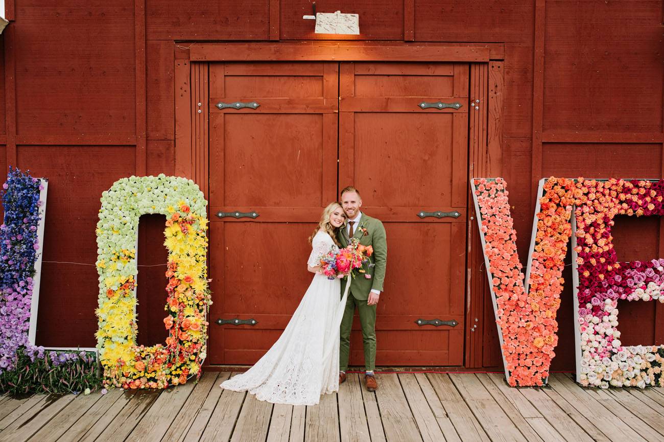 Оформление свадьбы: объемные буквы - hot wedding