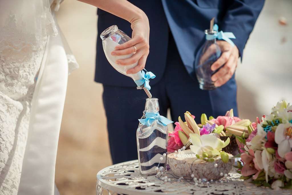 Песочная церемония на свадьбе: оригинальный свадебный обряд