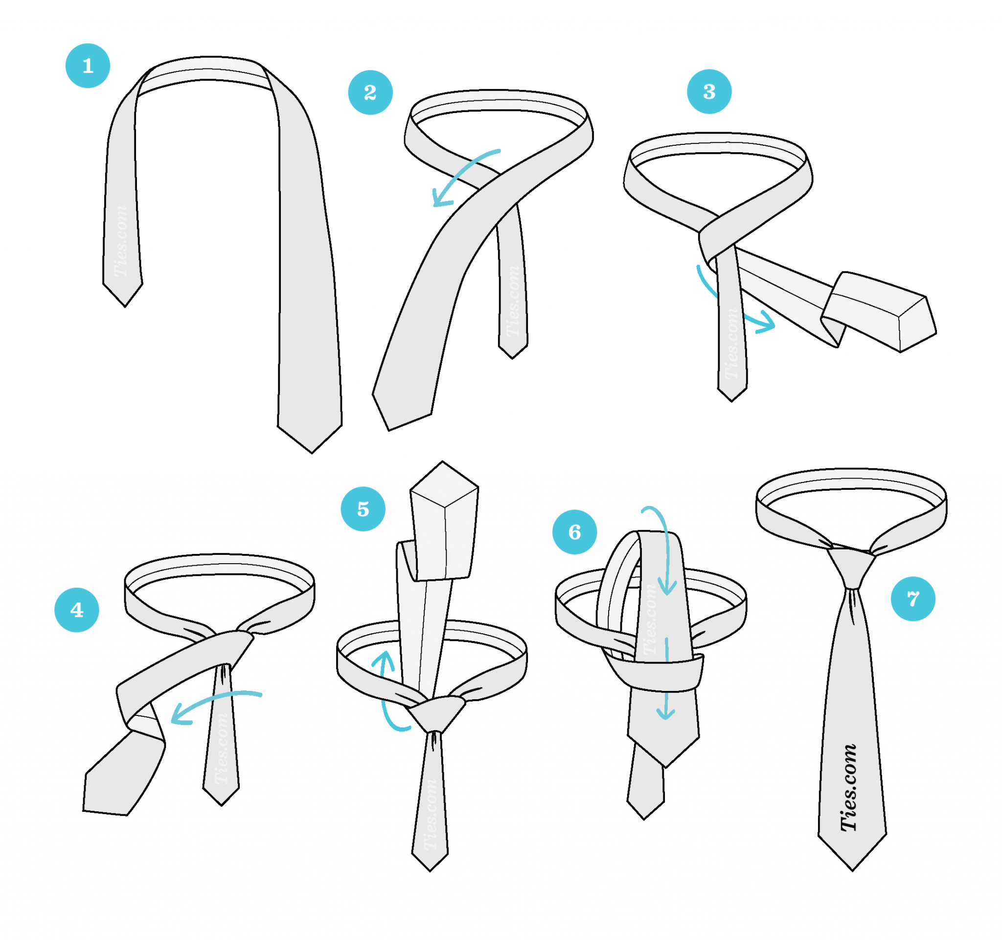 Пошаговые инструкции о том, как завязать галстук