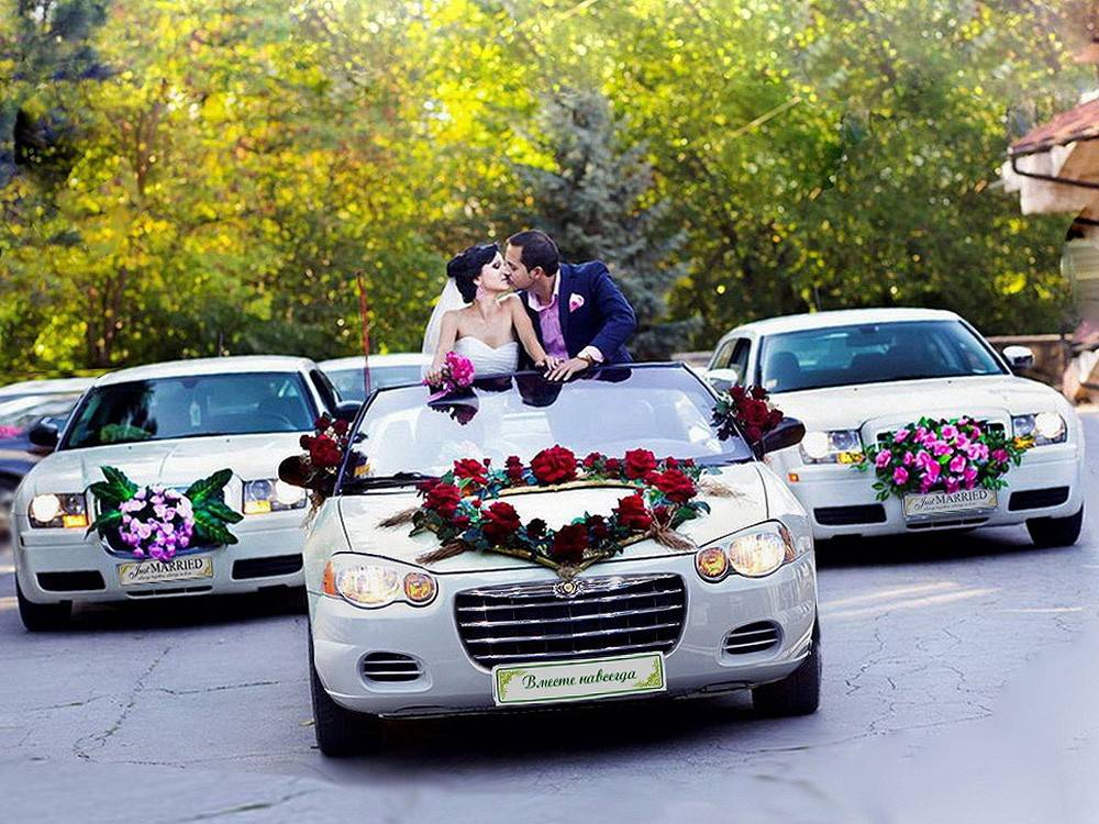 Свадебный кортеж, как выбрать автомобили и украсить их