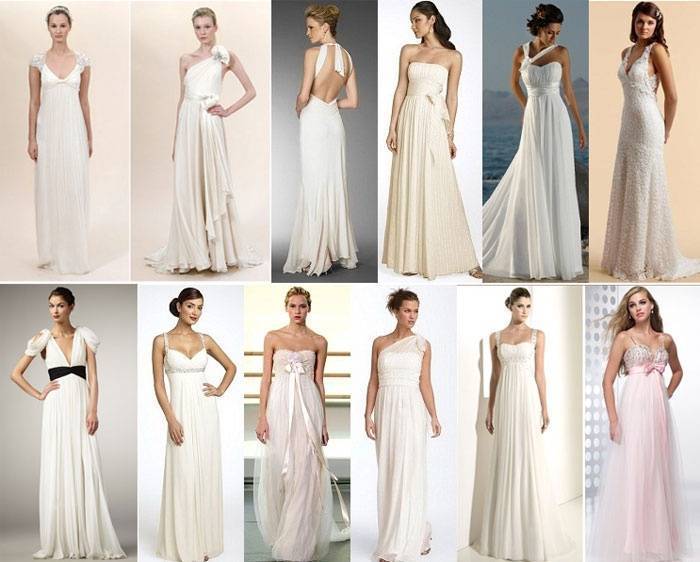 Свадебное платье в греческом стиле: модные фасоны и цвета