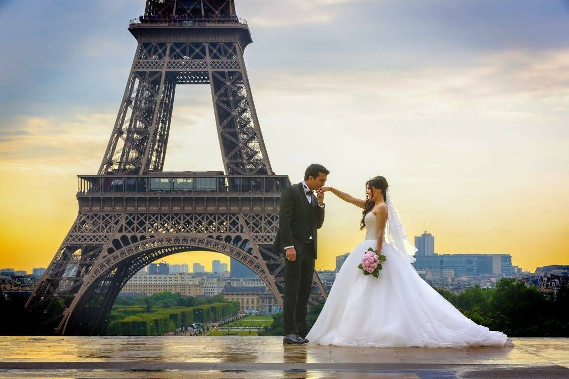 Свадьба во французском стиле - идеи оформления, образ молодоженов фото и видео торжества