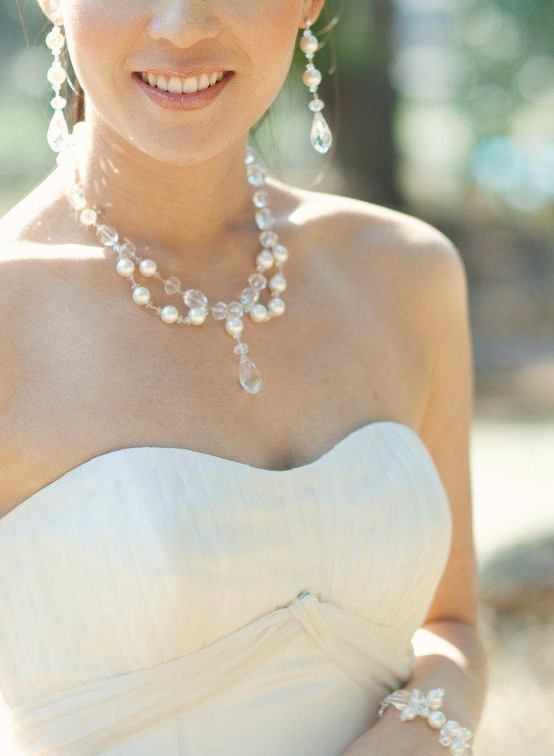 Как подобрать украшения к свадебному платью - советы и фото
