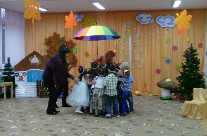 Игра музыкальный зонтик в детском саду
