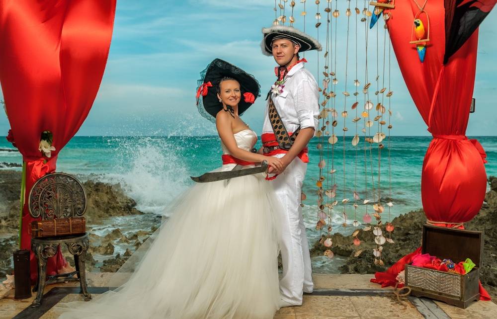 Правила оформления свадьбы в морском стиле