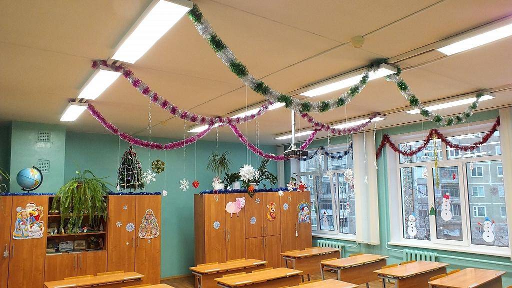 Украшение класса и школы на новый год: популярные стили, новогодний декор своими руками | праздник для всех