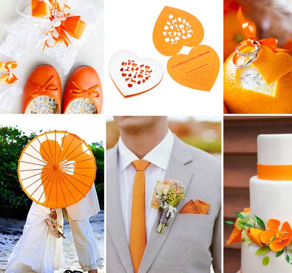 Оформление свадьбы в оранжевом цвете: идеи и советы | lifeforjoy