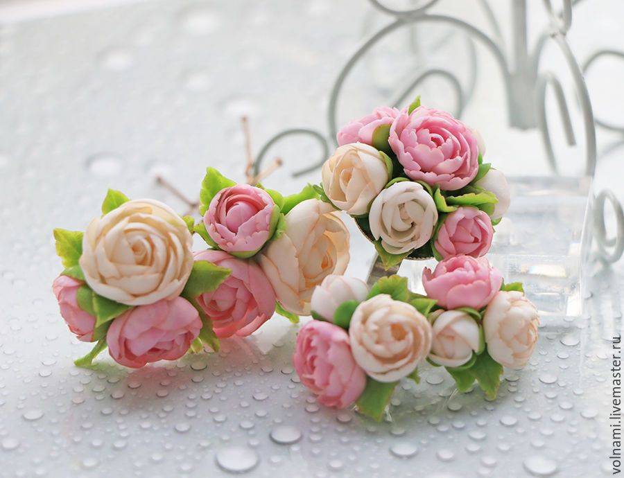 Лепка цветов из полимерной глины: делаем сердце из роз | крестик