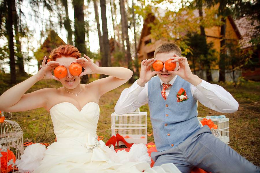 Свадьба в оранжевом цвете – веселье задорного цвета