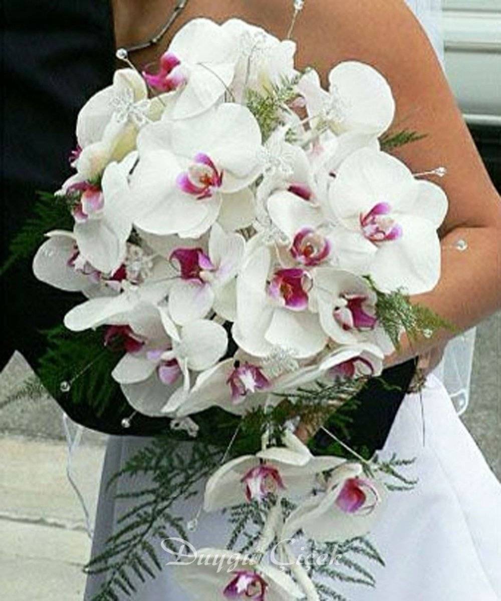 Свадебный букет с орхидеями (фото)