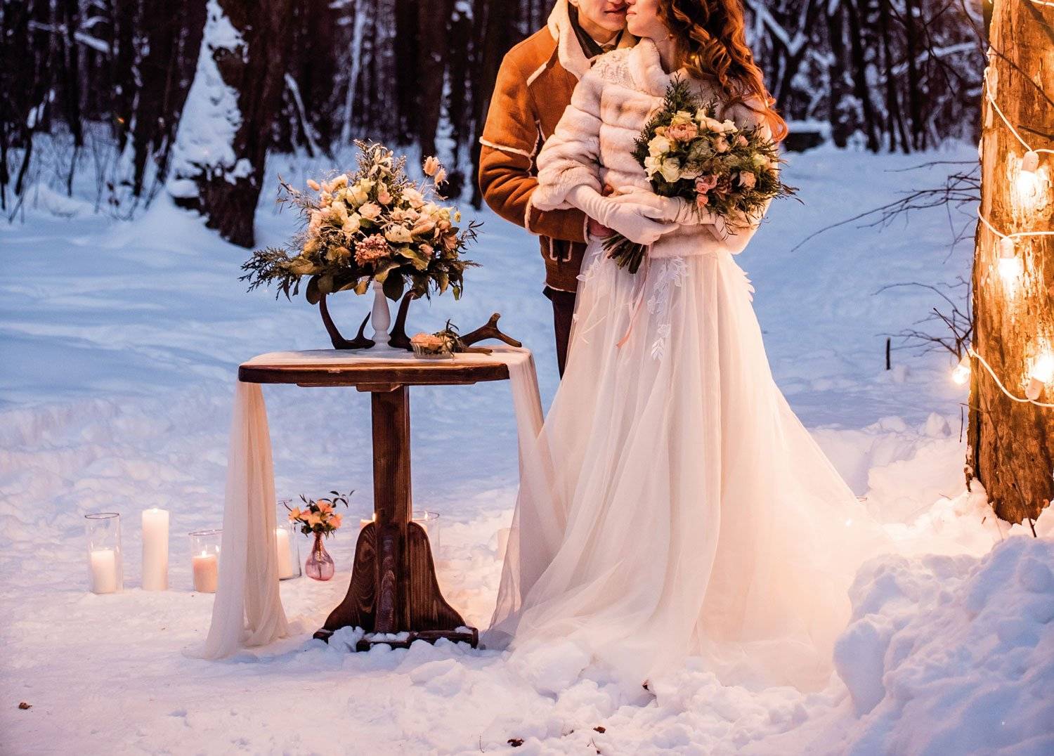 Преимущества празднования свадьбы зимой