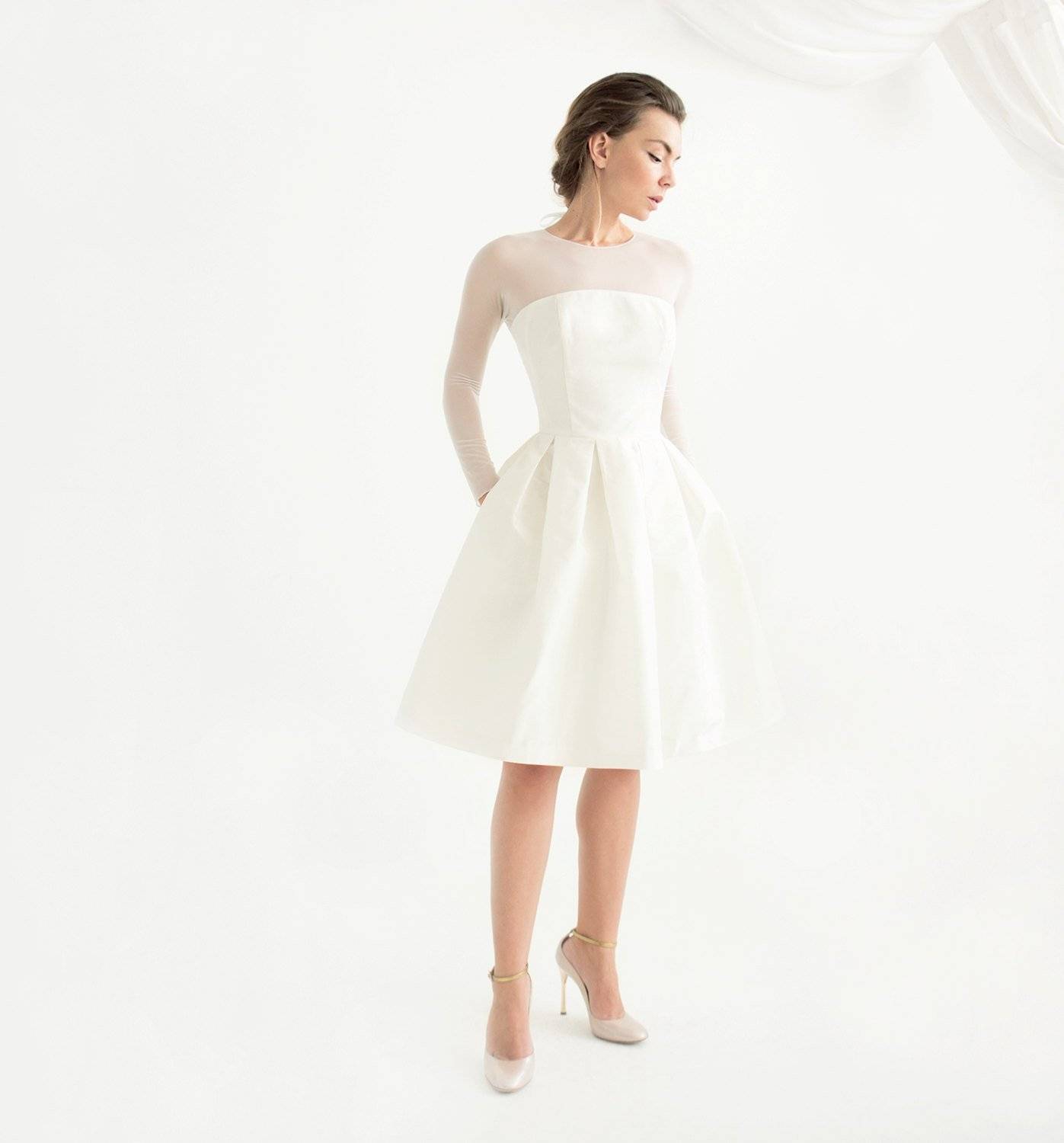Короткое свадебное платье - современный образ невесты -