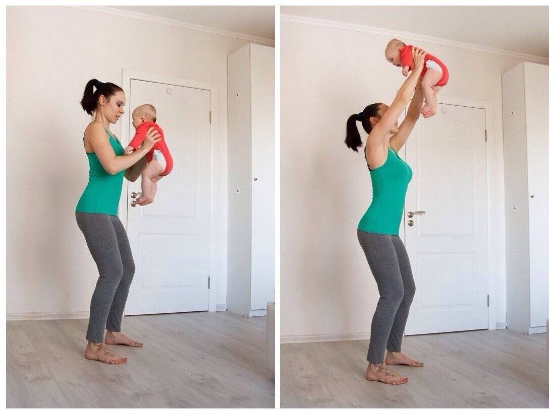 Фитнес с ребёнком: мама и малыш
