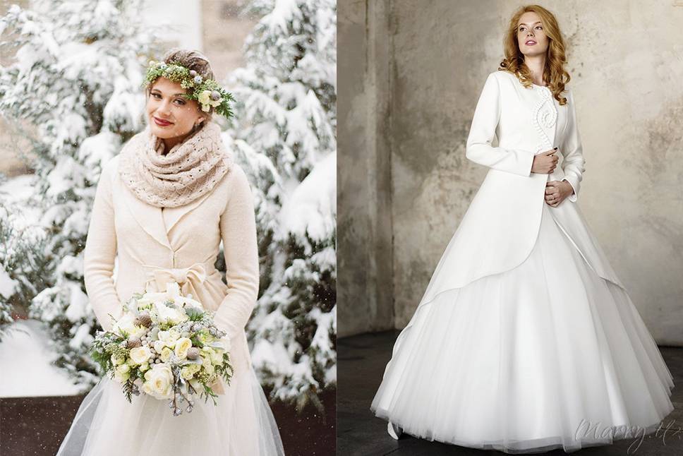 Зимние свадебные платья — модели, которые не позволят замерзнуть | glamiss