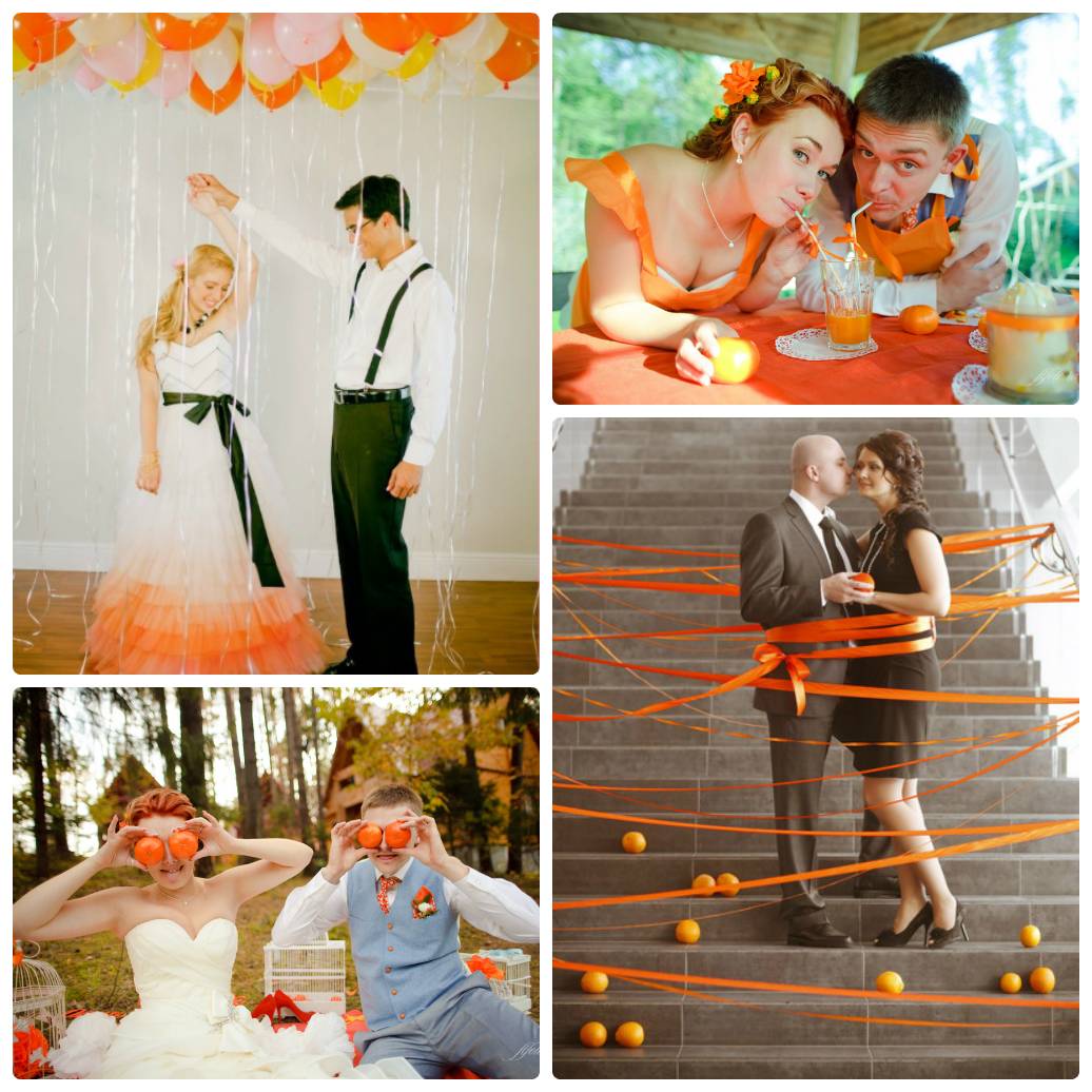 Оранжевая свадьба в апельсиновом цвете: идеи, декор, дресс-код