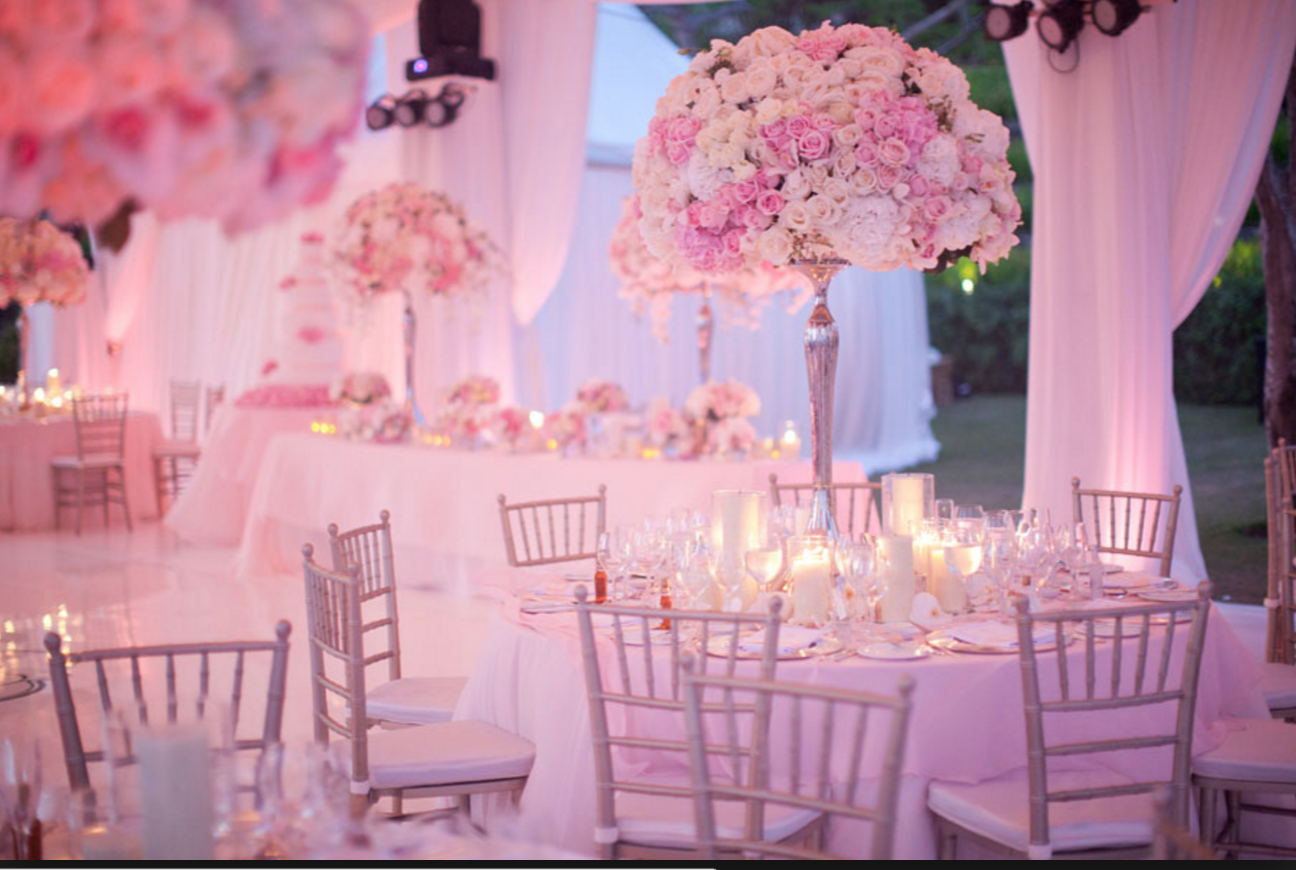 Свадьба в бело-розовом цвете: советы по оформлению, видео