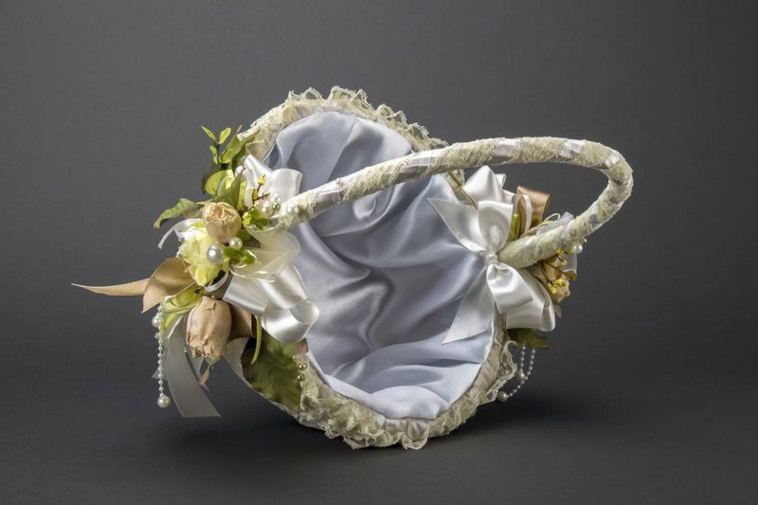 Свадебная корзина — изящный аксессуар церемонии