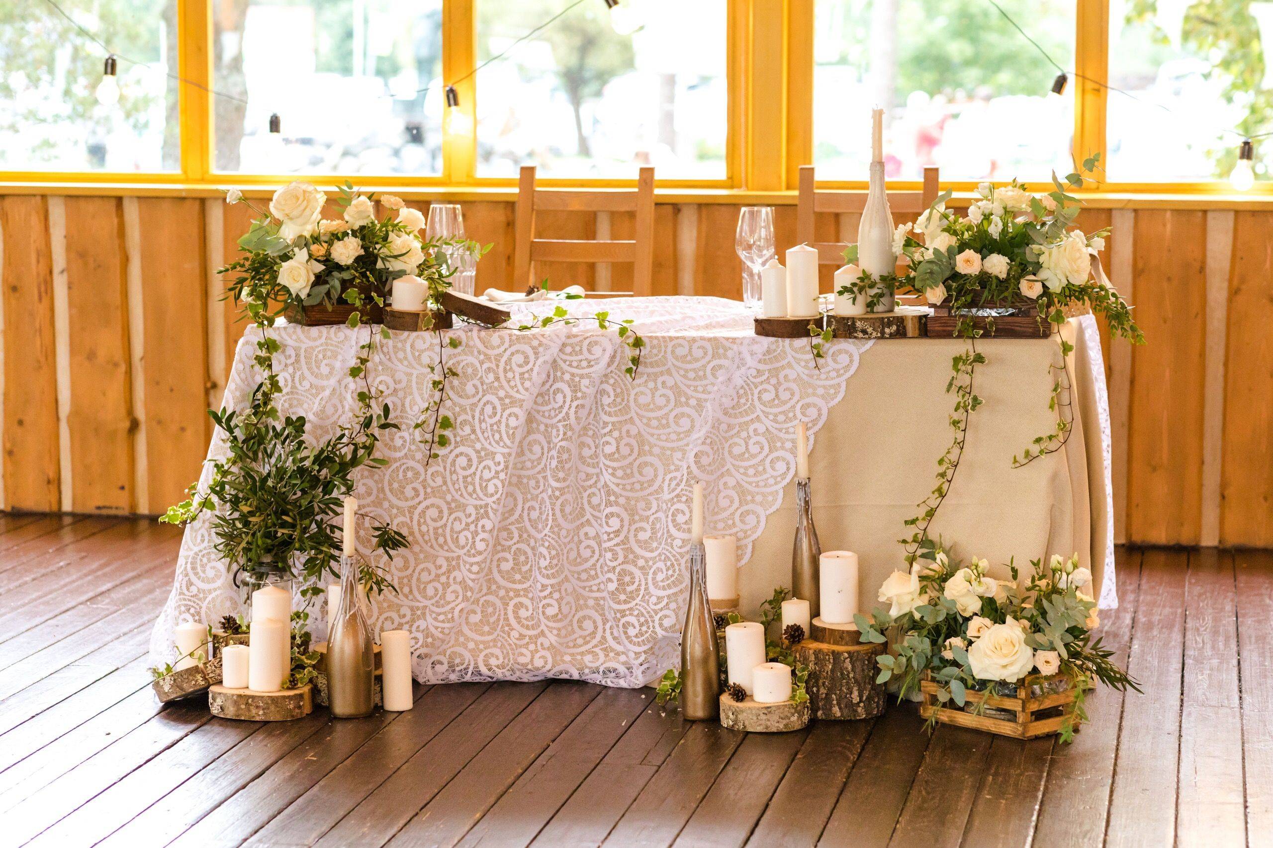 Свадьба в стиле рустика своими руками - оформление зала и стола