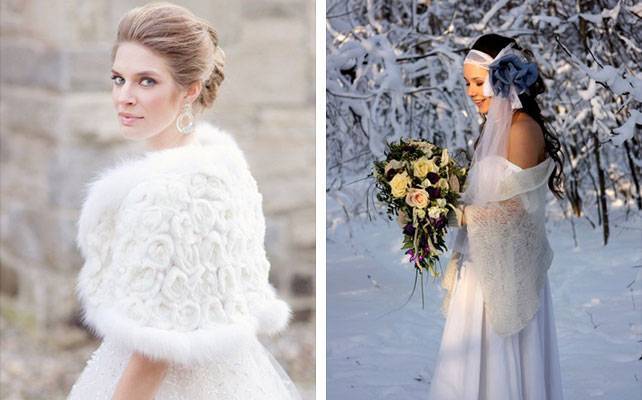 Аксессуары для зимнего образа невесты или как не замерзнуть на собственной свадьбе)