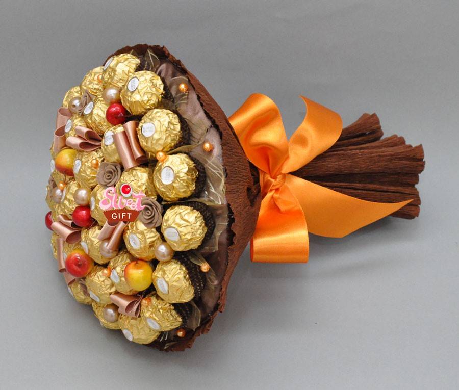 Букет из конфет своими руками: оригинальные идеи сладких украшений
