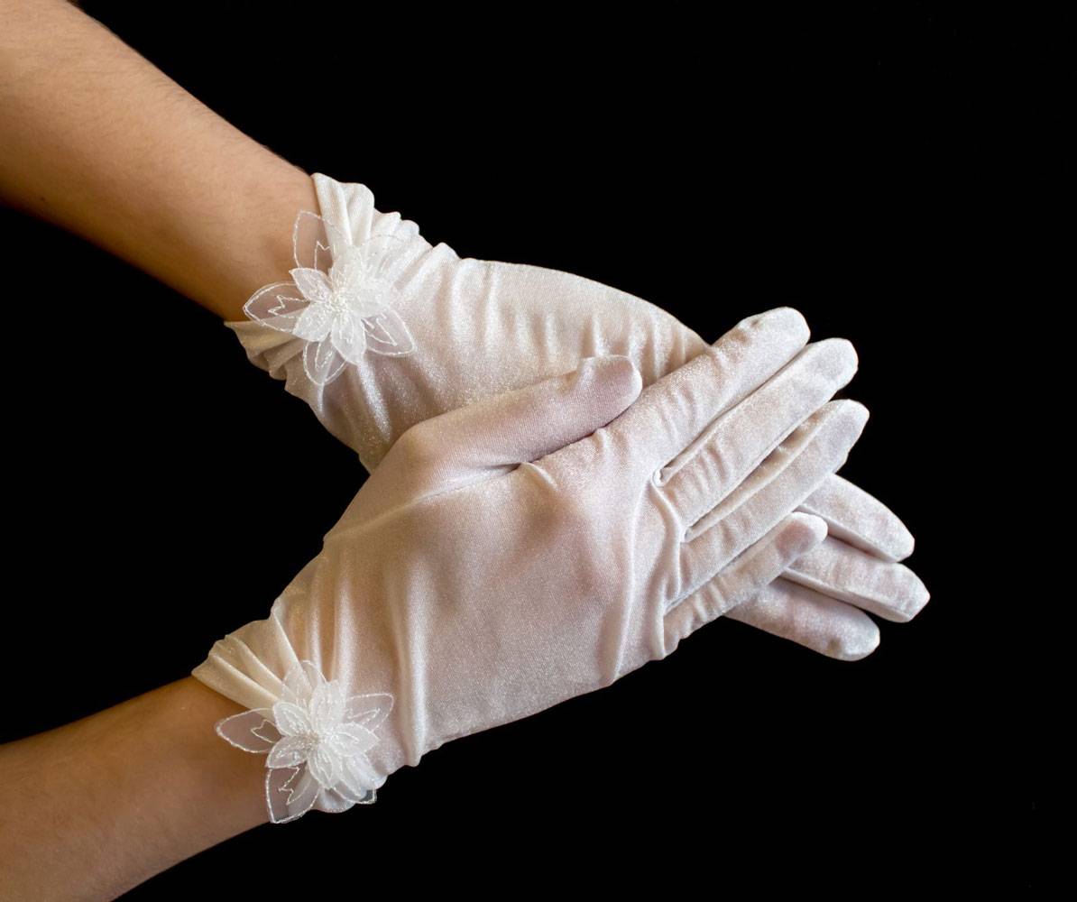 Свадебные перчатки, митенки для невест своими руками