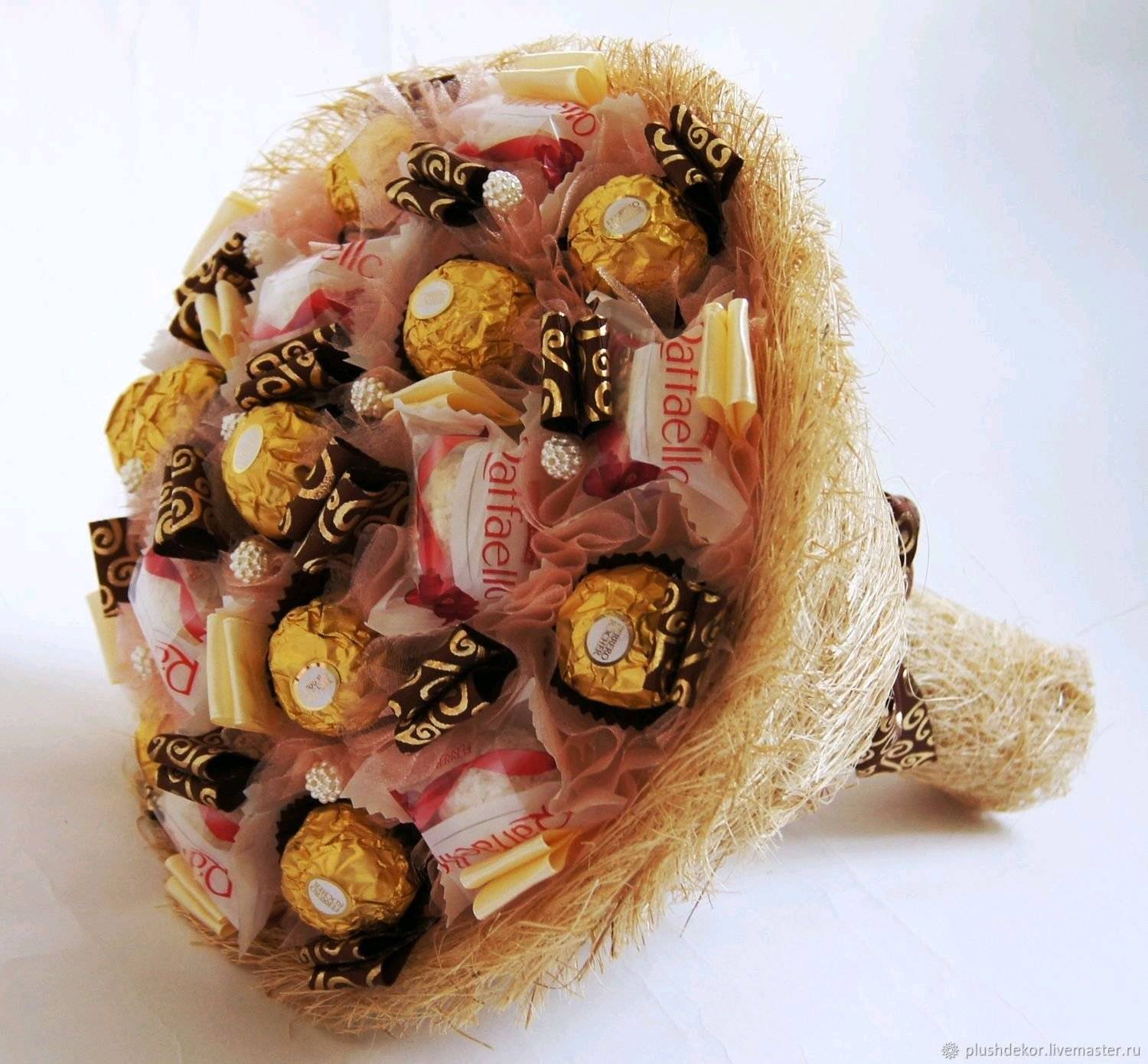 Как сделать букеты из конфет (100+ фото): пошаговые мастер-классы