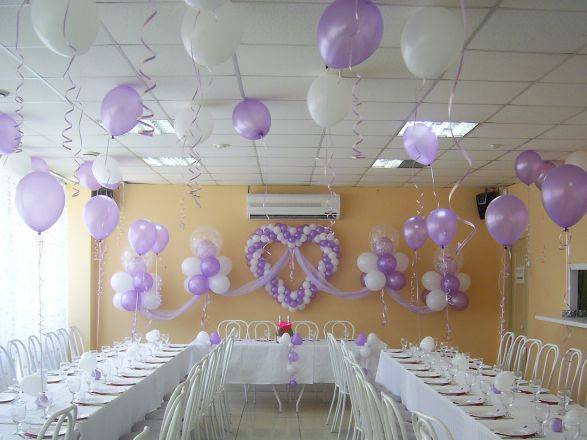 Как украсить зал воздушными шарами - как самостоятельно оформить зал шариками
