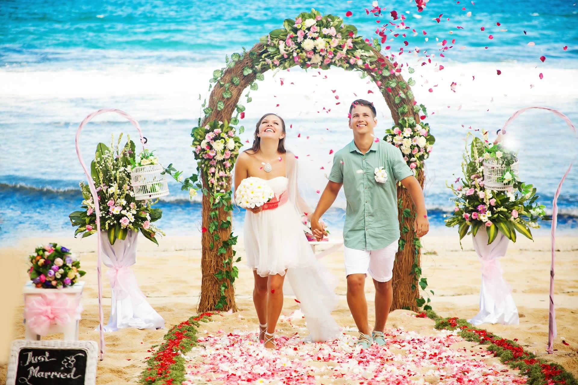 Свадьба на море или океане | свадебная церемония на пляже