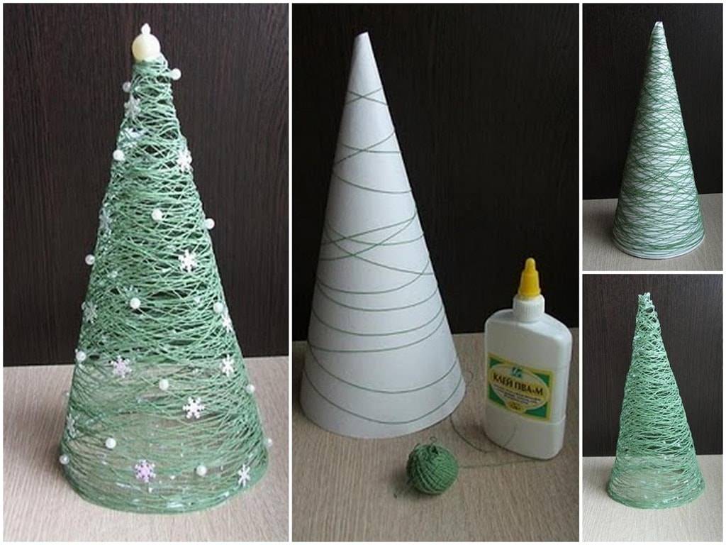 Как сделать елку своими руками в школе и детском саду: из бумаги, ниток, шишек - из чего сделать новогоднюю елку: мастер-классы поэтапно