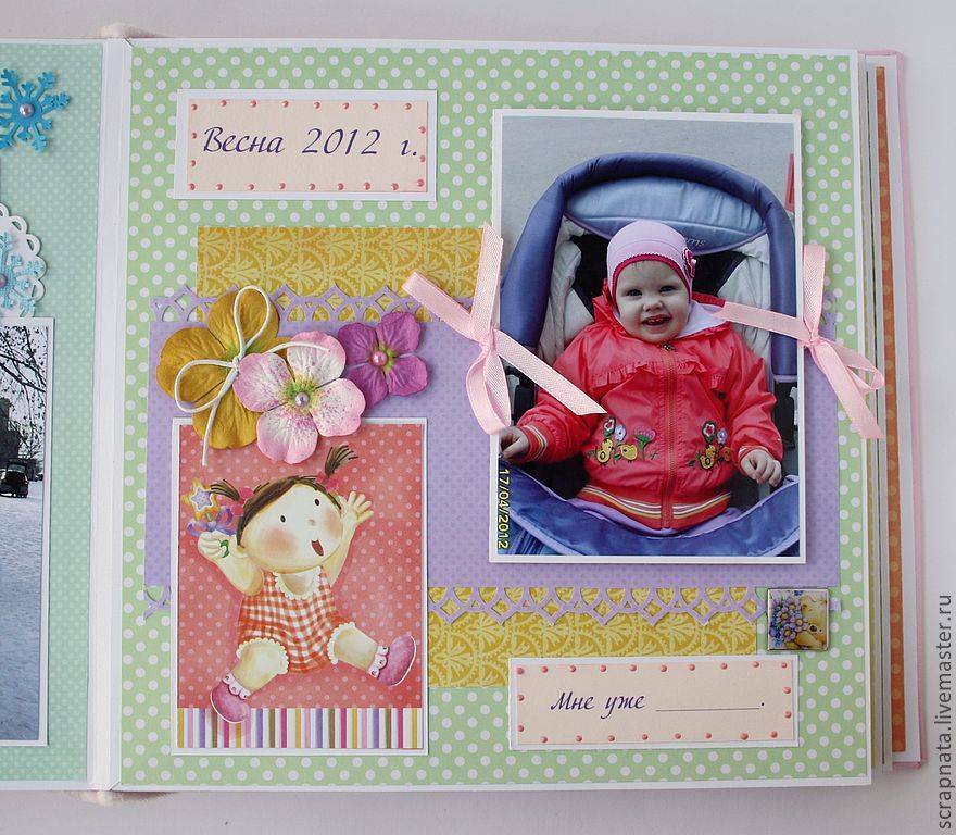 Фотоальбом для новорожденных: мастер-класс скрапбукинга с фото