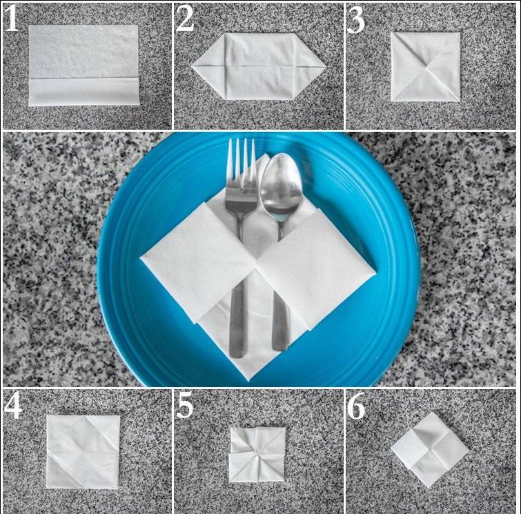 Как сложить салфетки на праздничный стол: 17 красивых способов сервировки бумажными и тканевыми салфетками
