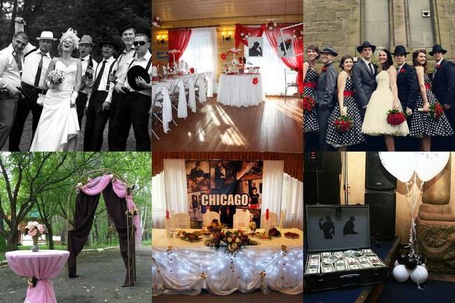 Свадьба в стиле чикаго 30-х: организация и оформление