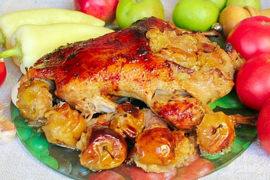 Утка с яблоками в духовке — пошаговые рецепты запекания в домашних условиях