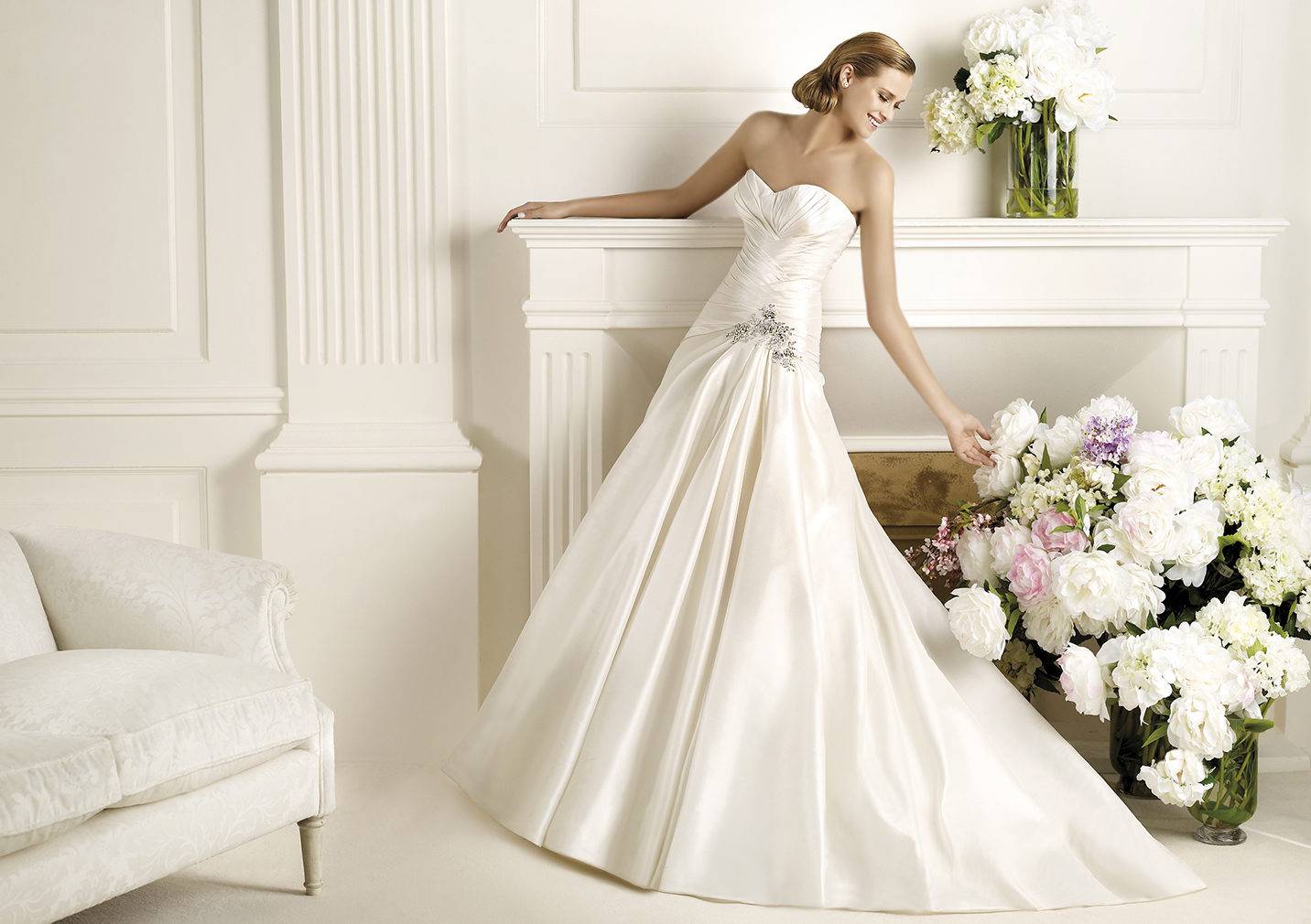 Пышные свадебные платья: самые красивые платья с открытыми плечами
