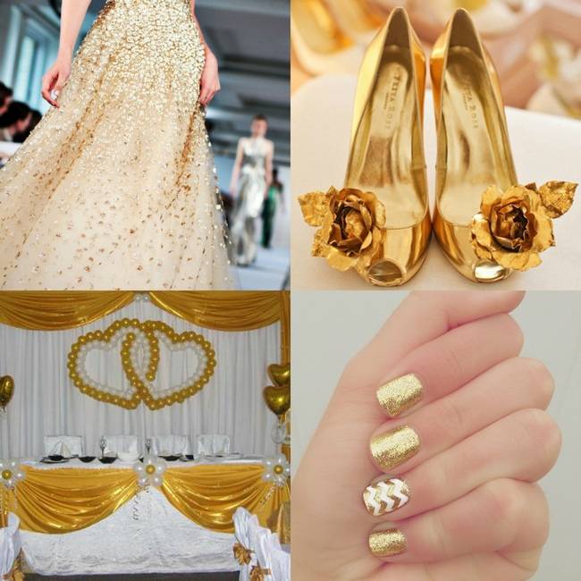 Свадьба в золотом цвете: идеи оформления и фото