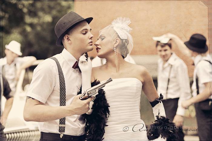 Свадьба в стиле 30-х: черно – белое шоу чикаго!