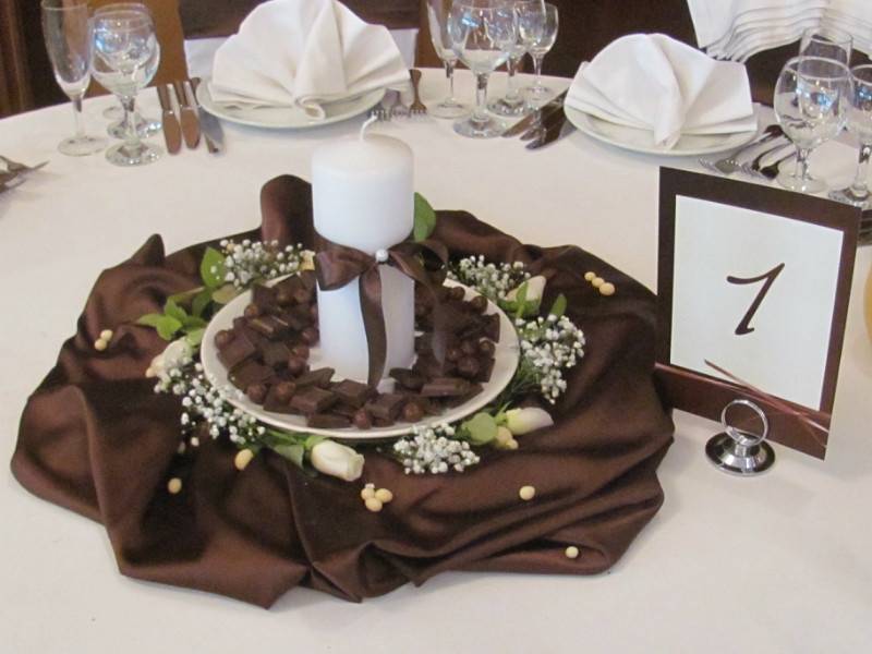 Шоколадная свадьба — идеи по оформлению зала, букета, нарядов
